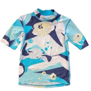 4T swim shirt RASH GUARD Blue